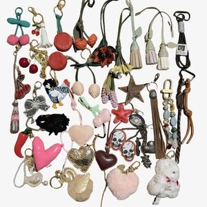 33pc Bag Charms /Keychains Lot NWOT
